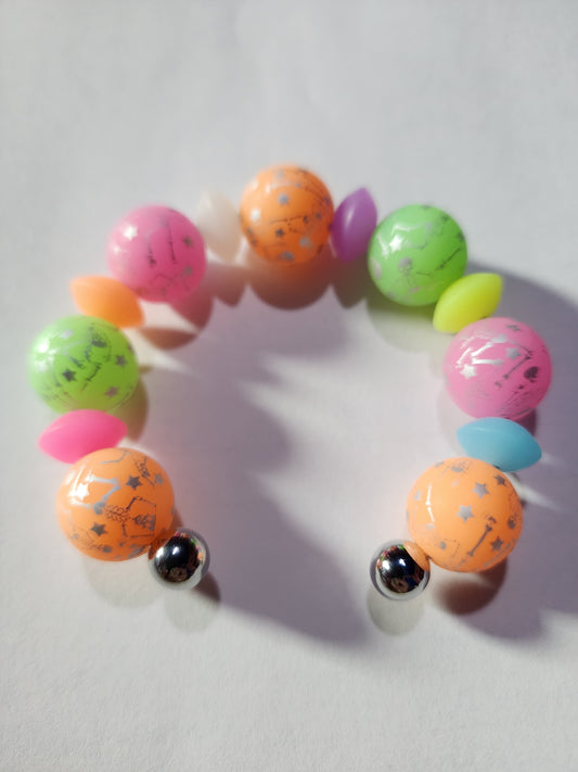 6 in. Bracelet with glow in the dark beads